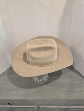 Vintage John B. Stetson XXXX Beaver Western Cowboy Hat, Size 7 / 56 Silverbelly